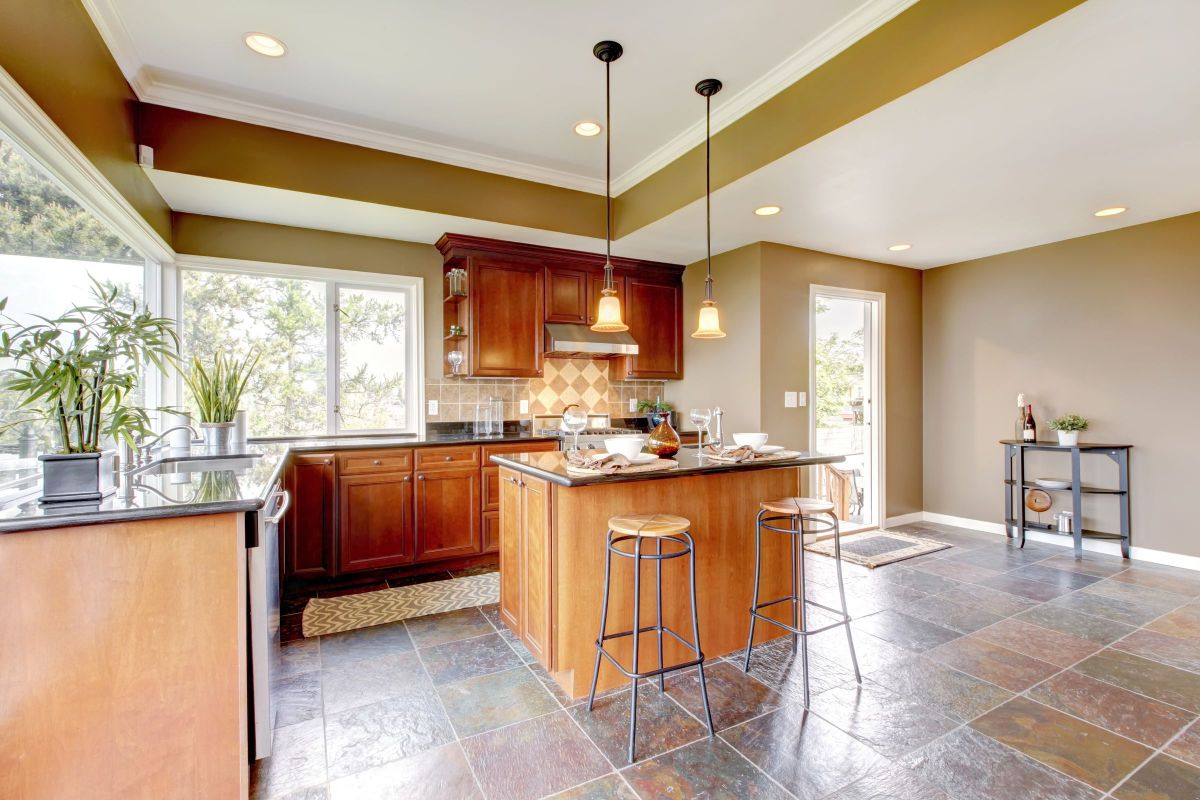 Black Natural Stone Marble Kitchen Countertops