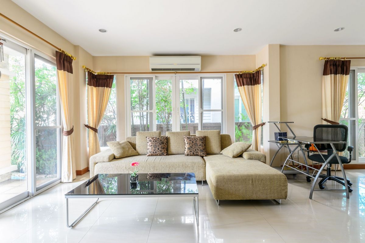 Tan Yellow Setup for a Living Room