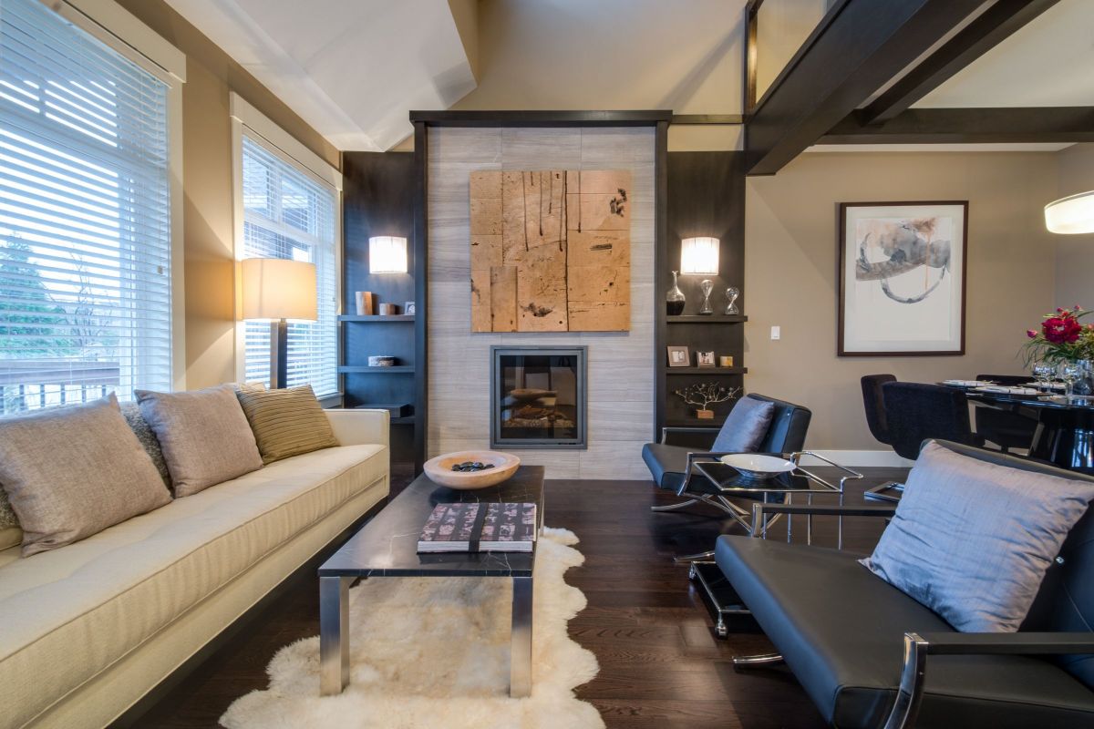 Dark Modernized Look for a Living Room