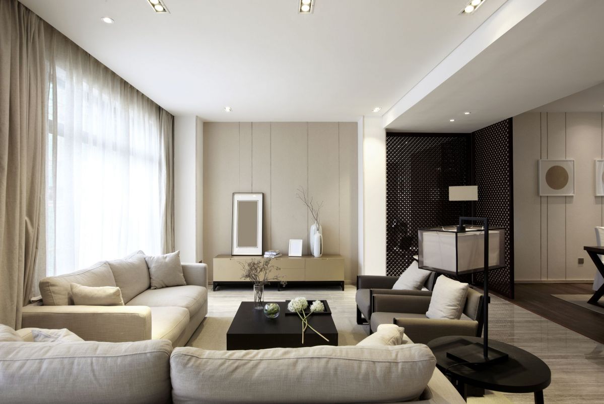 White and Black Living Room Color Scheme