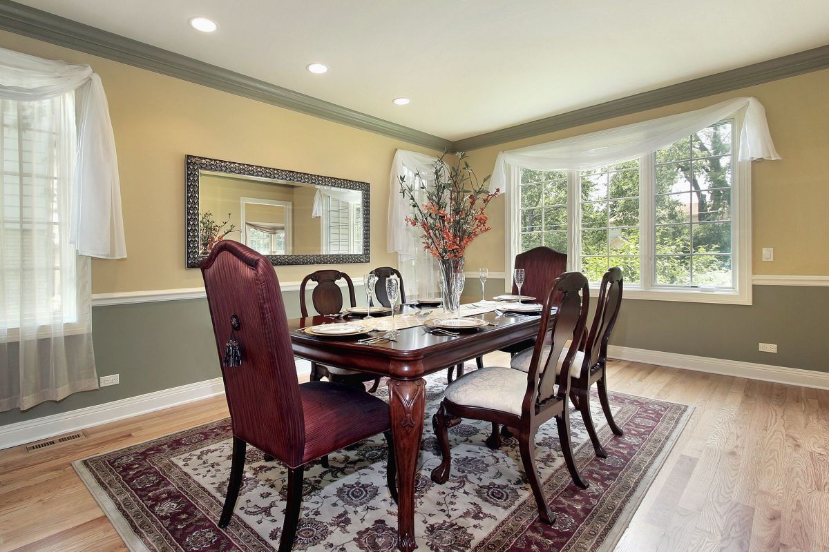 Custom Red Leather Dining Room Chair