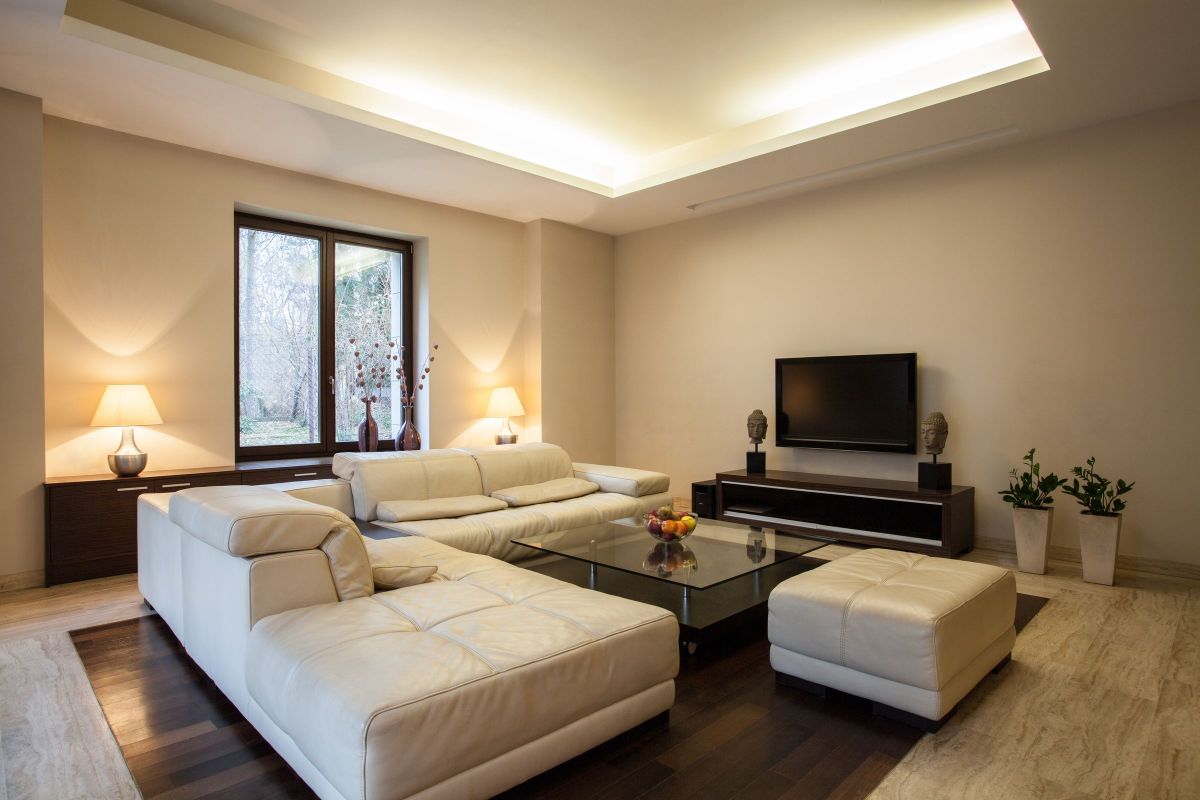Low Lighting Relaxed Living Room Environment