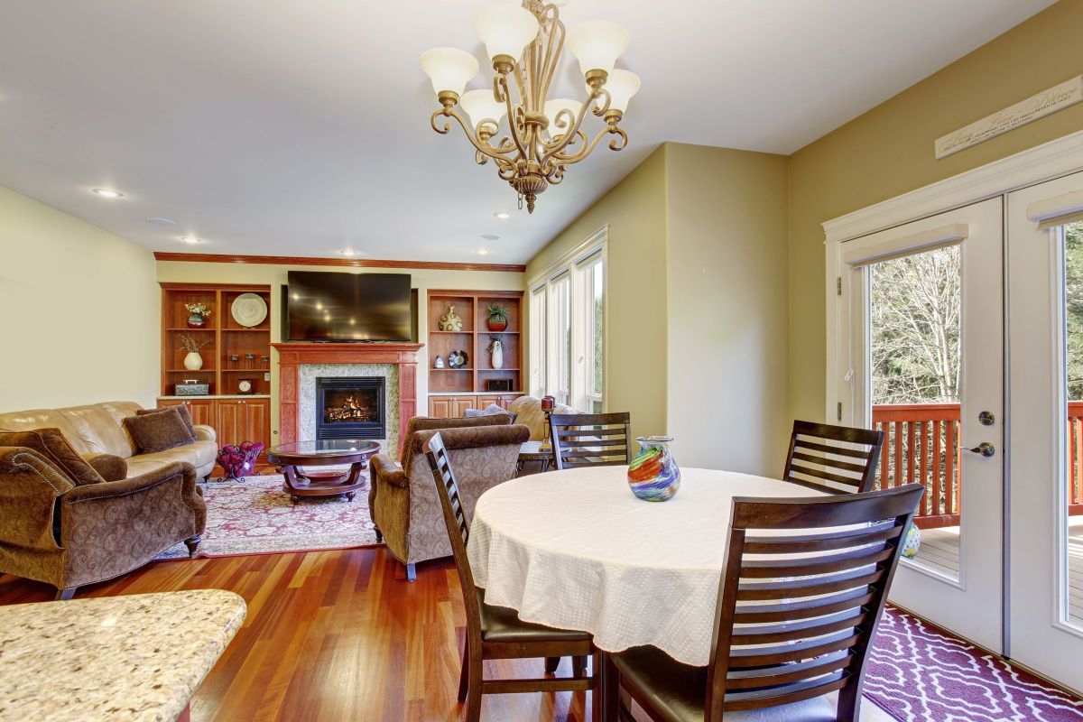 Wide Open Dining Space and Living Room