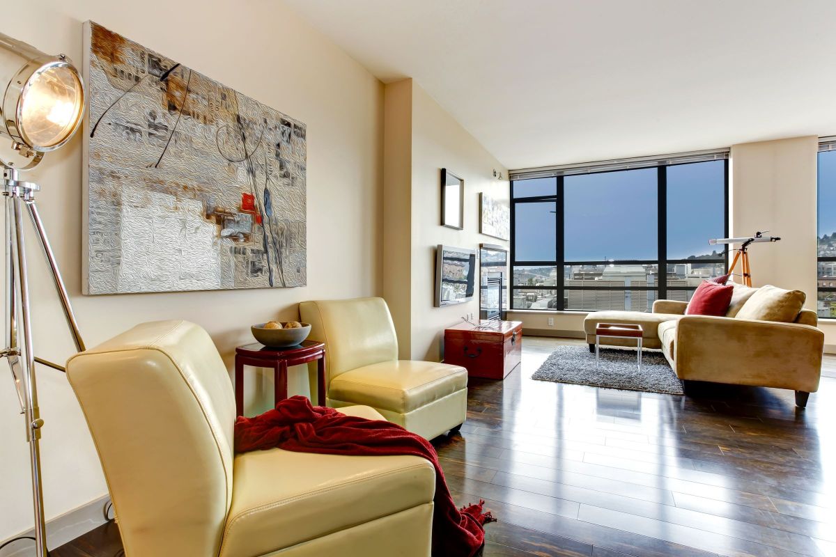 Golden Yellow Furniture for a Living Room