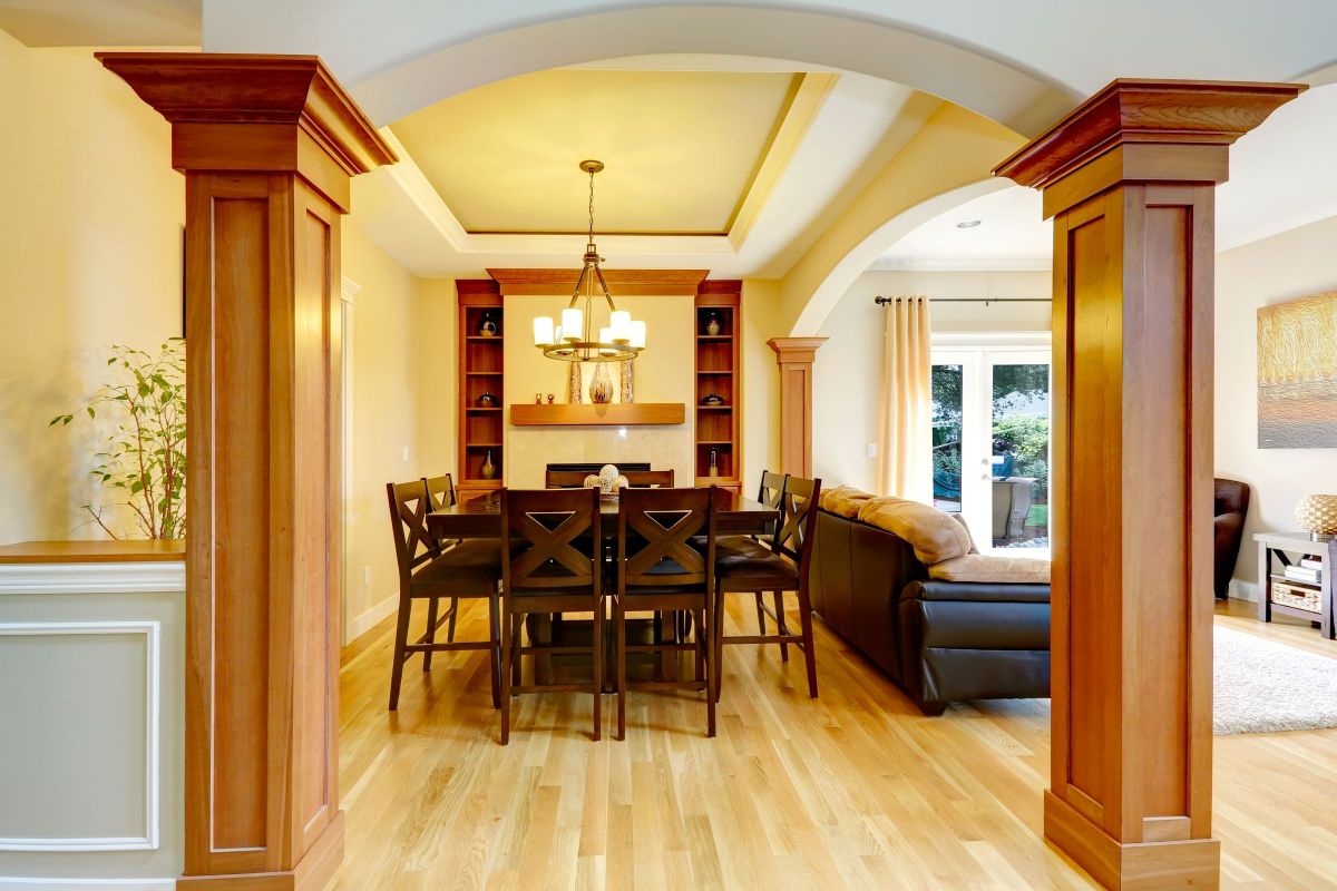 Golden Archways to a Dining Room Set
