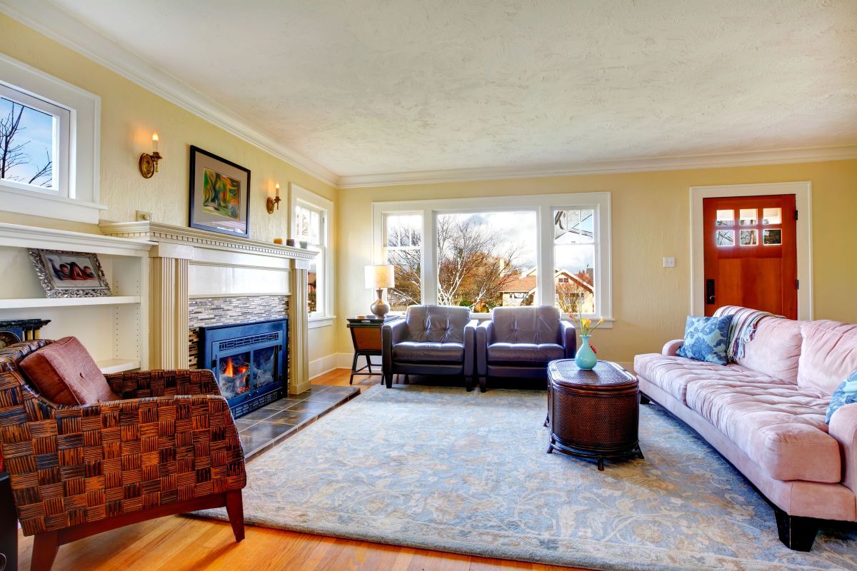 Completely New Deep Blue Contemporary Fireplace