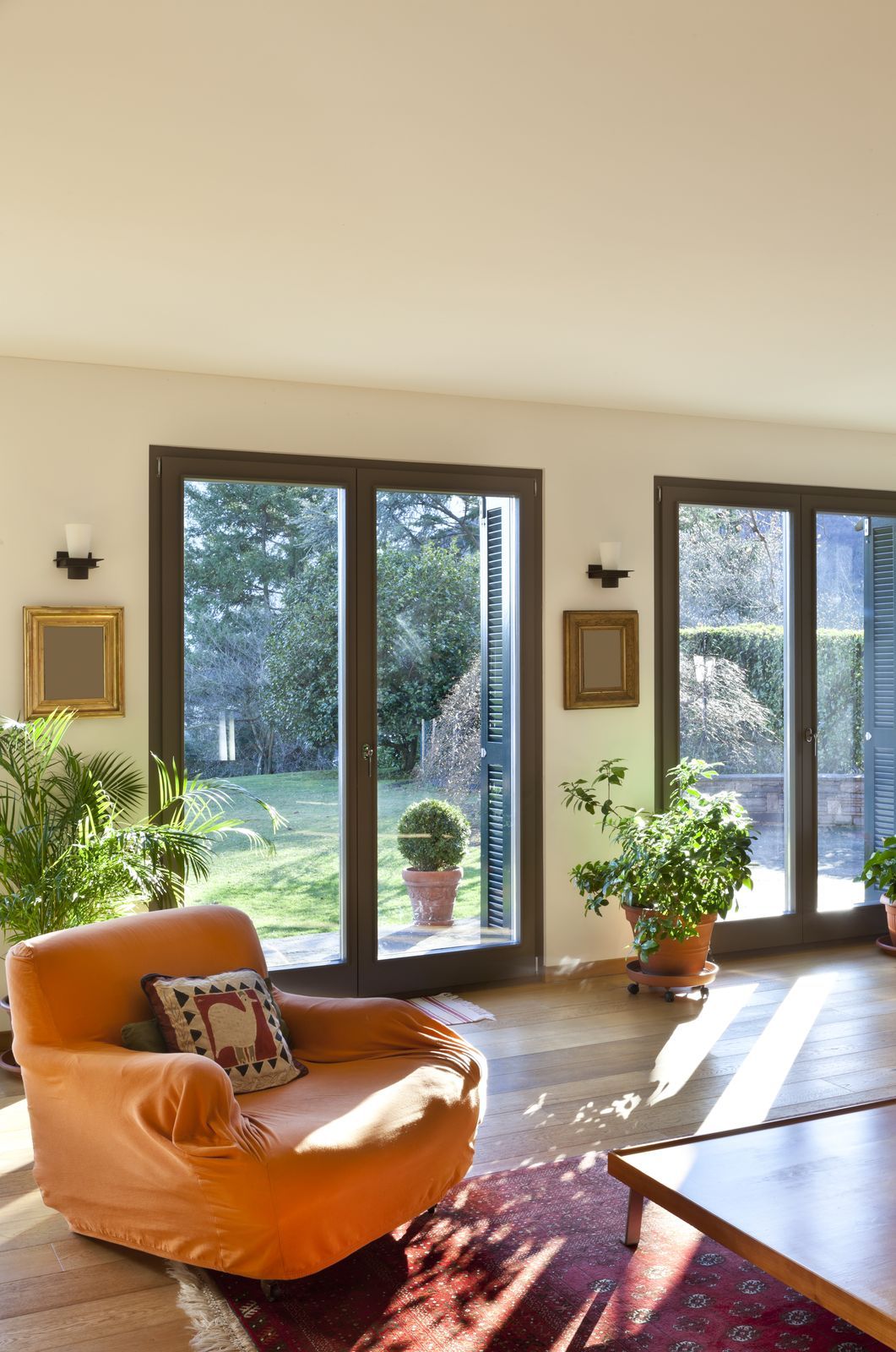 Peach and Orange Interior Design for a Living Room