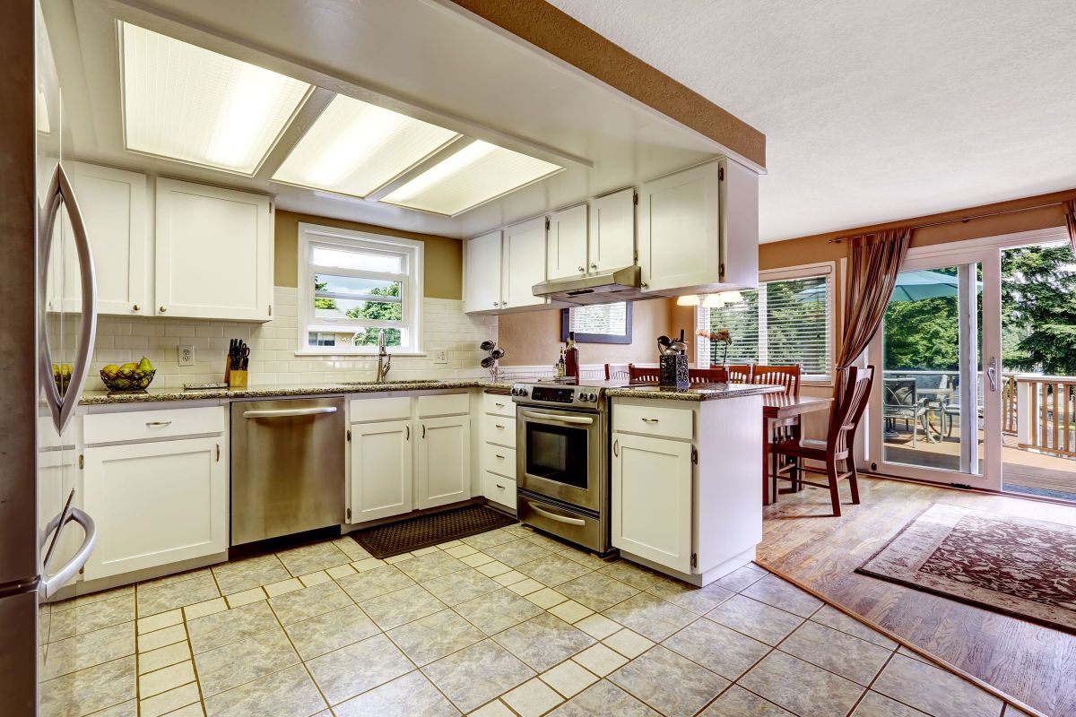 White Wooden Kitchen Countertops