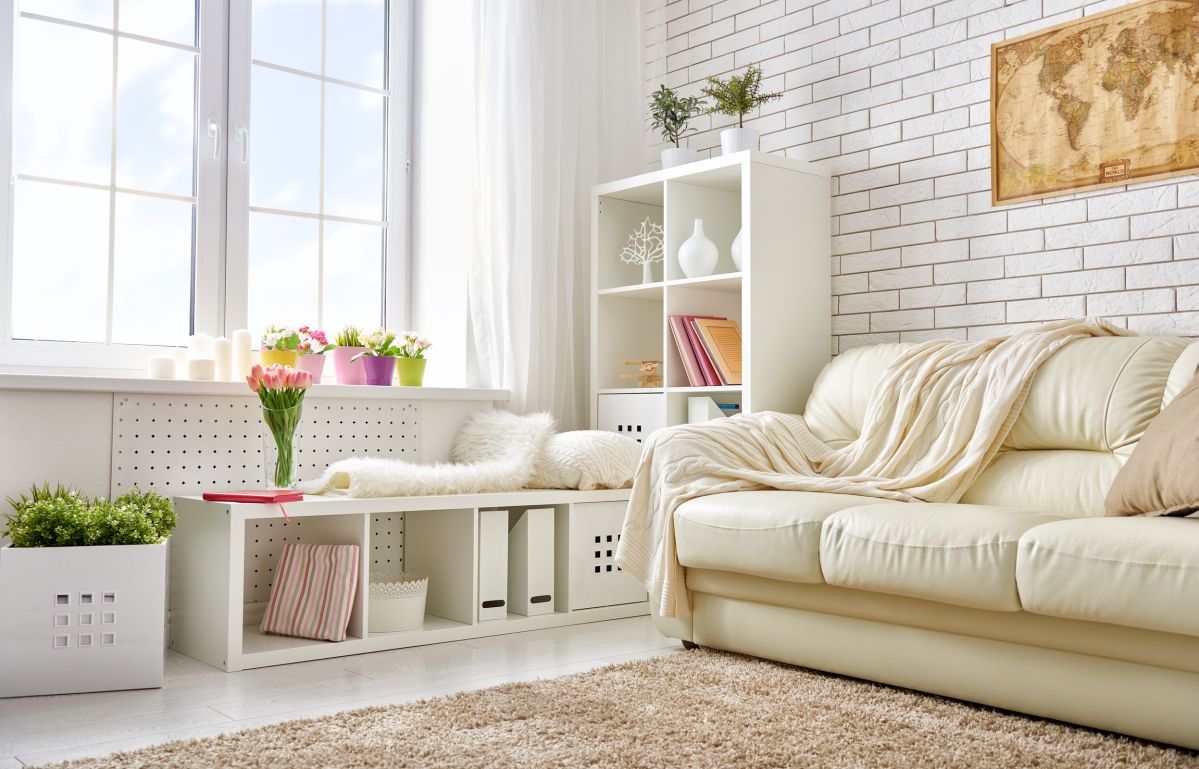 White Brick Living Room