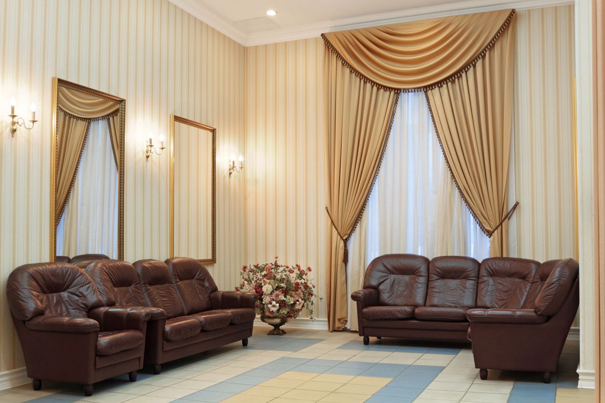 Comfortable Leather Couch Waiting Room