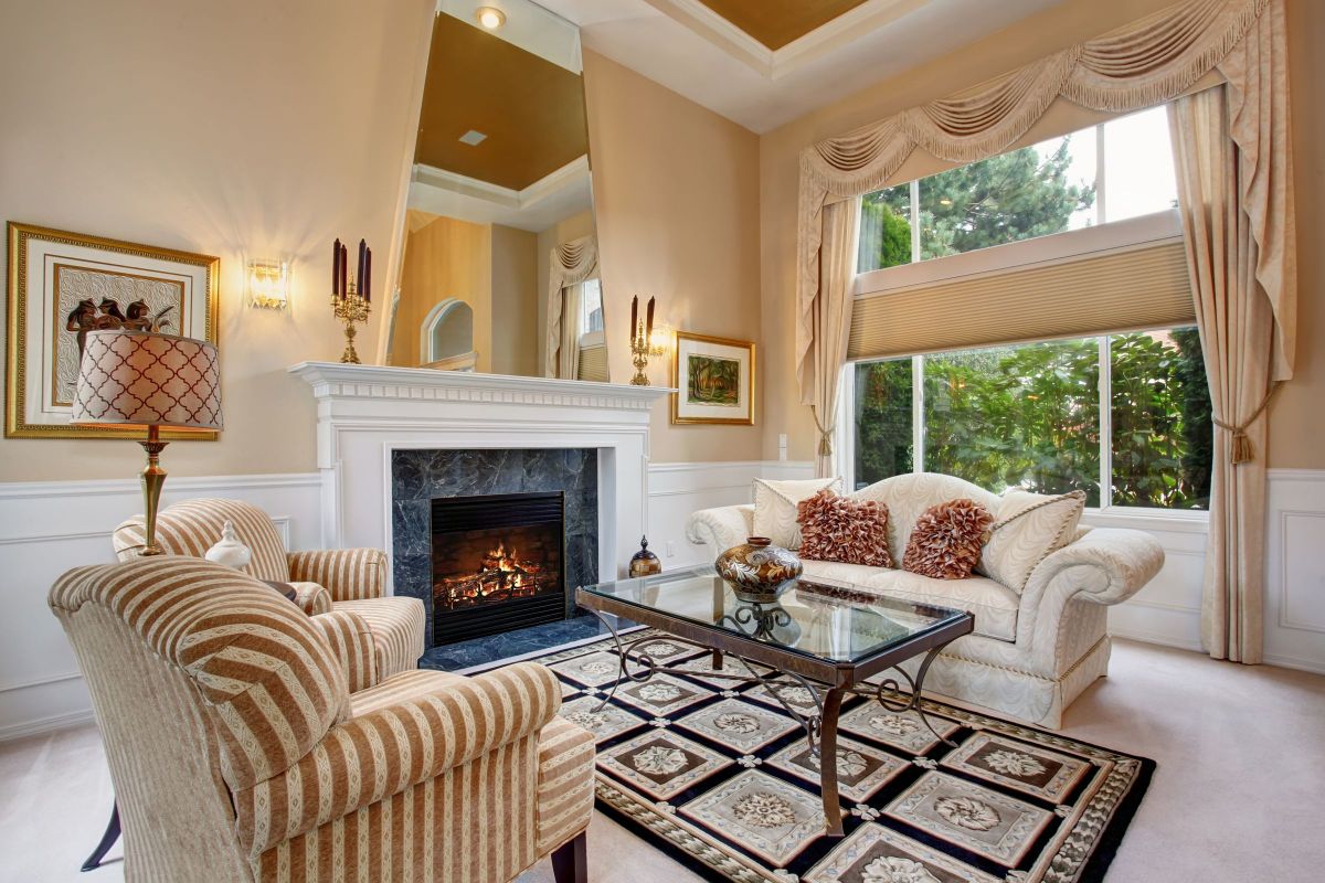 A Quiet Study Den with Peach Highlight Options