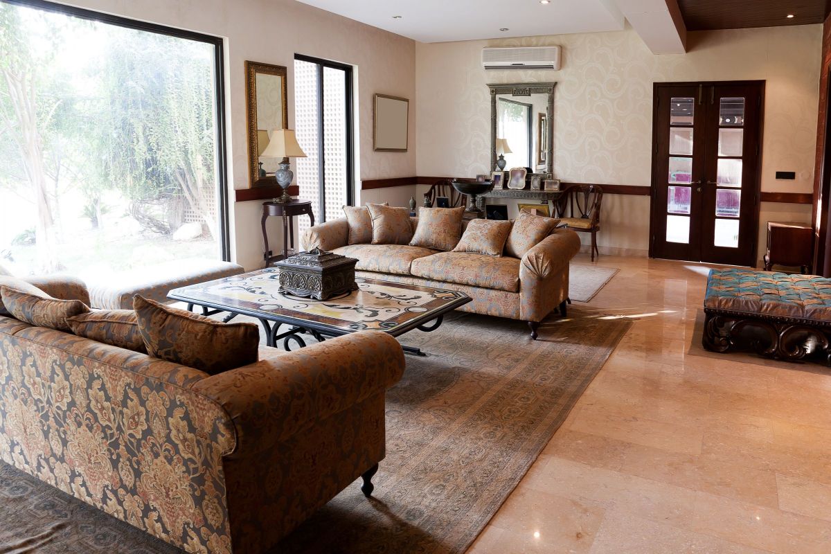 Brown, Classical Interior Design for a Living Room