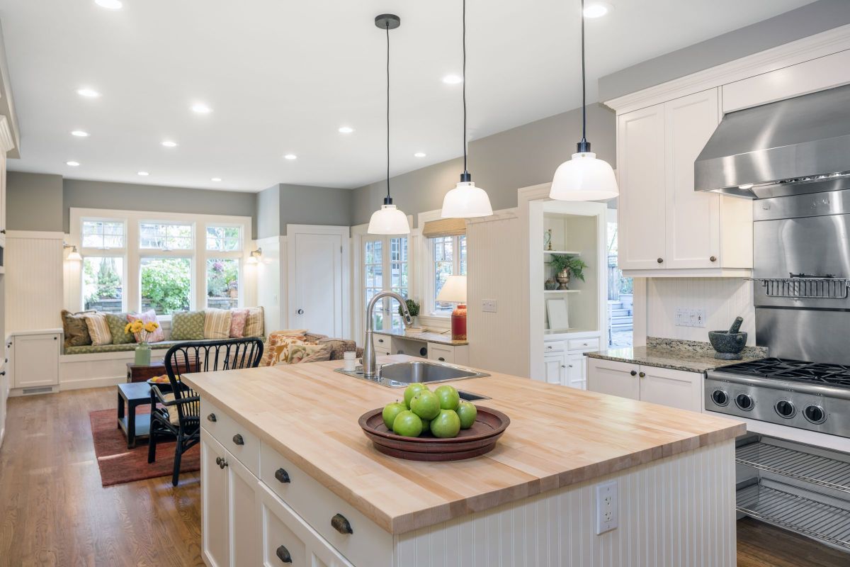 Butcher Block and Granite Countertop Combo