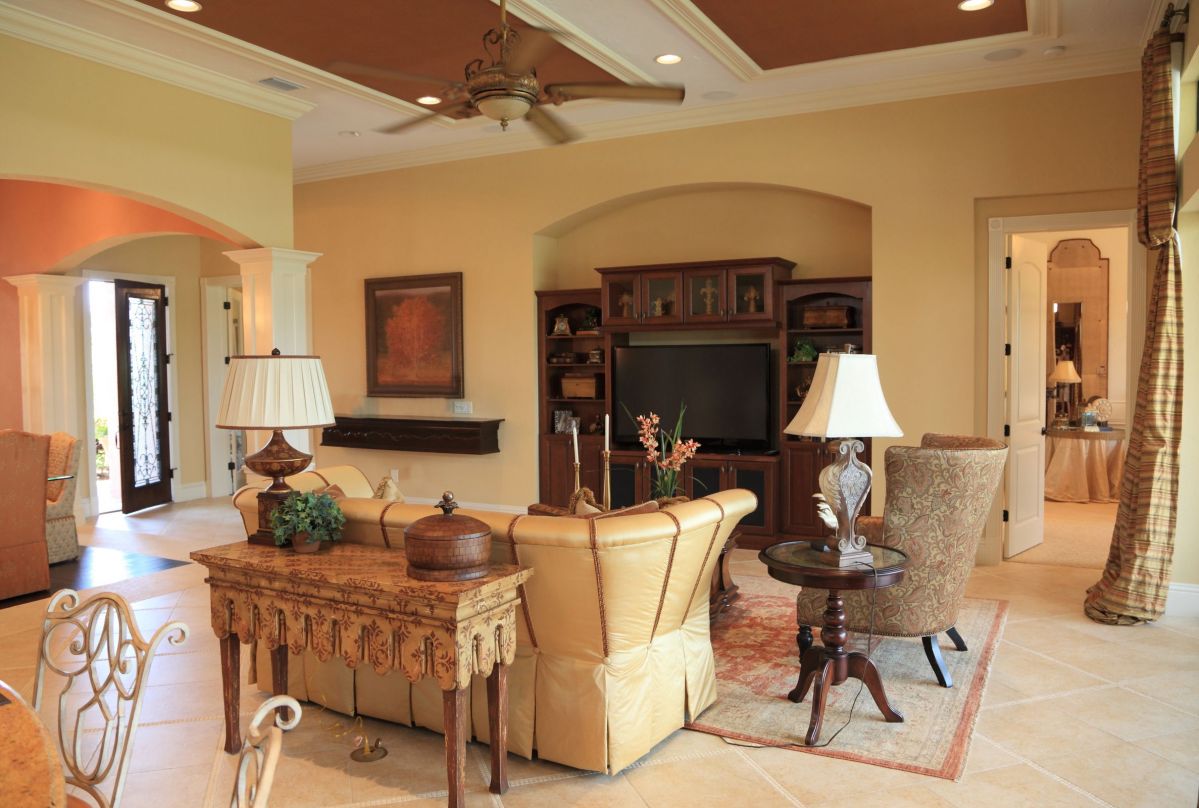 Victorian Style Sofa in the Home Entertainment Area 