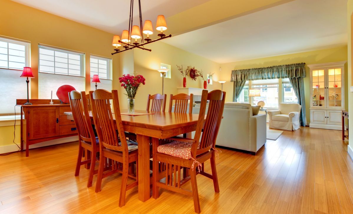 All Wood Dining Room Interior