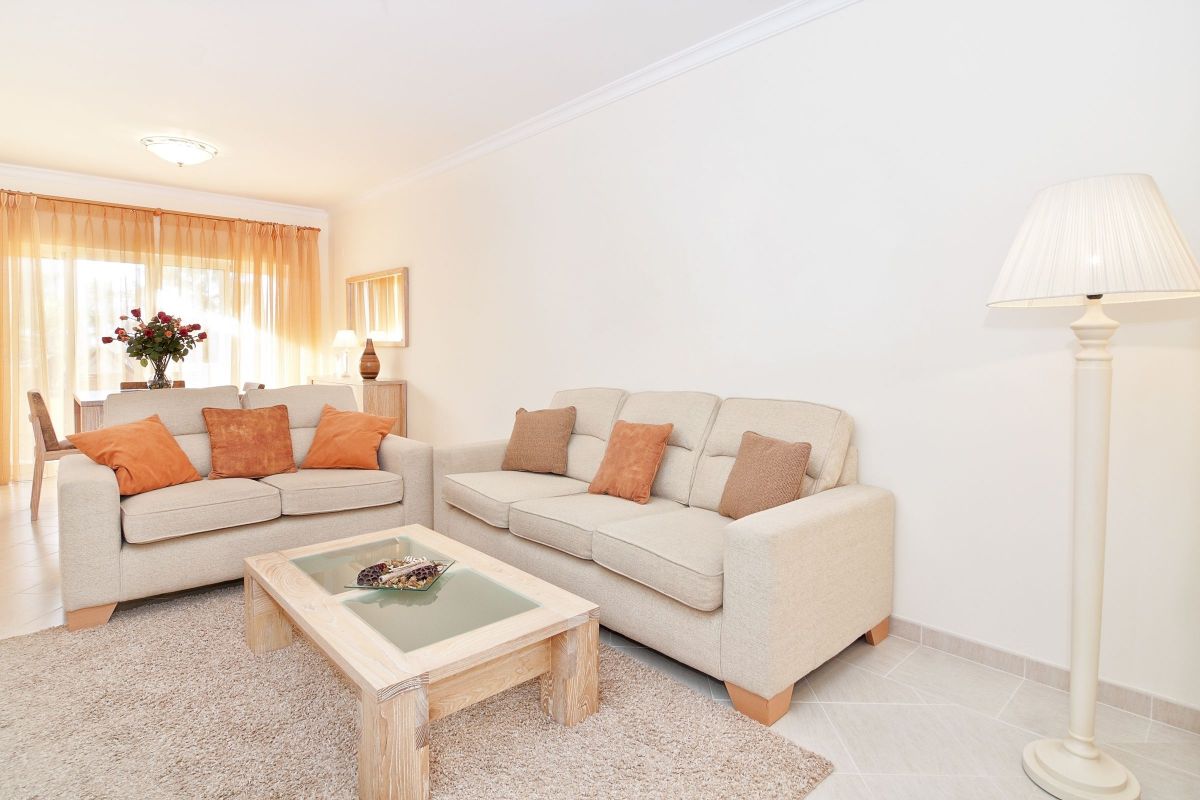 White on White Contrast for a Living Room