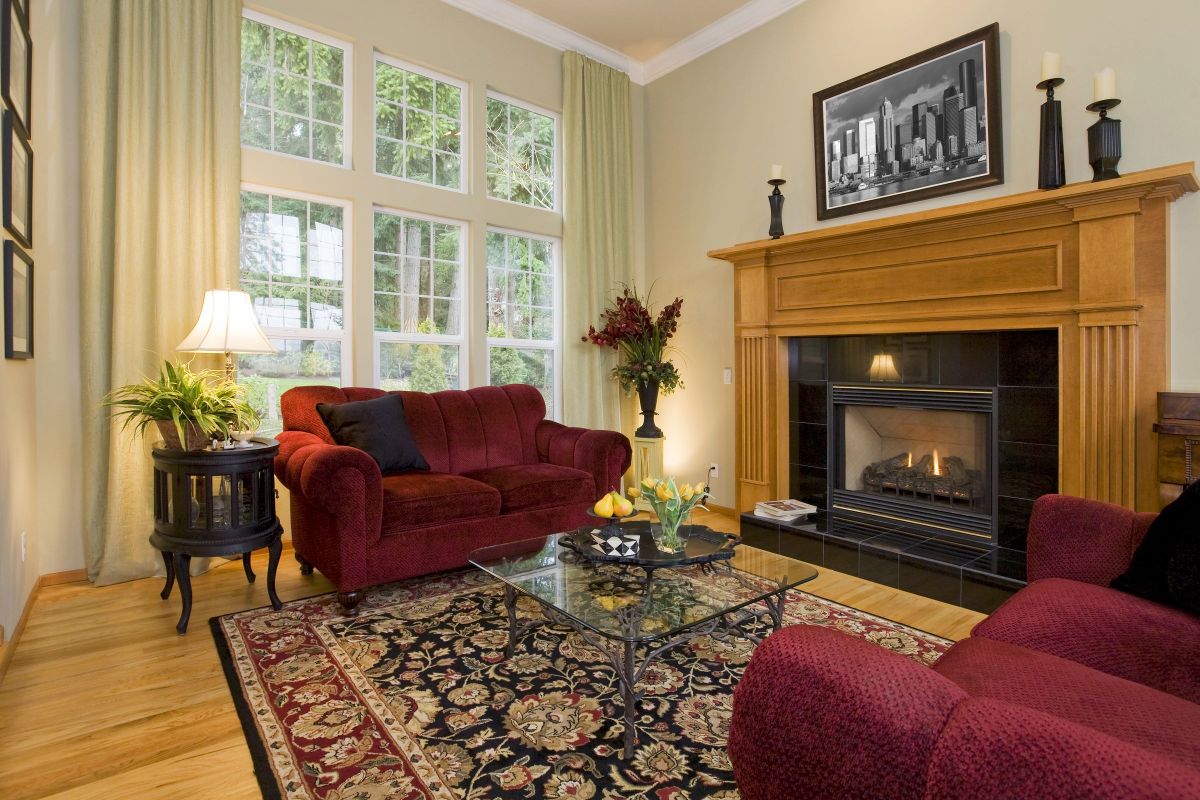 Beautiful Lush Deep Velvet Couches in a Living Room