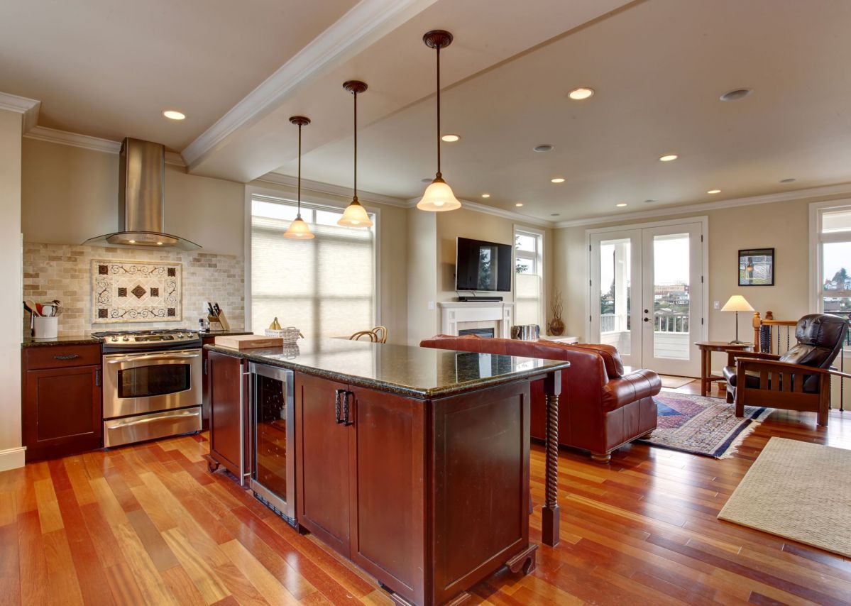Completely Modern Wooden Cabinets and Granite Countertops