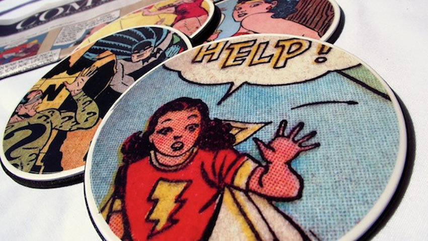 Comic Book DIY Coasters - Gifts That Men Want