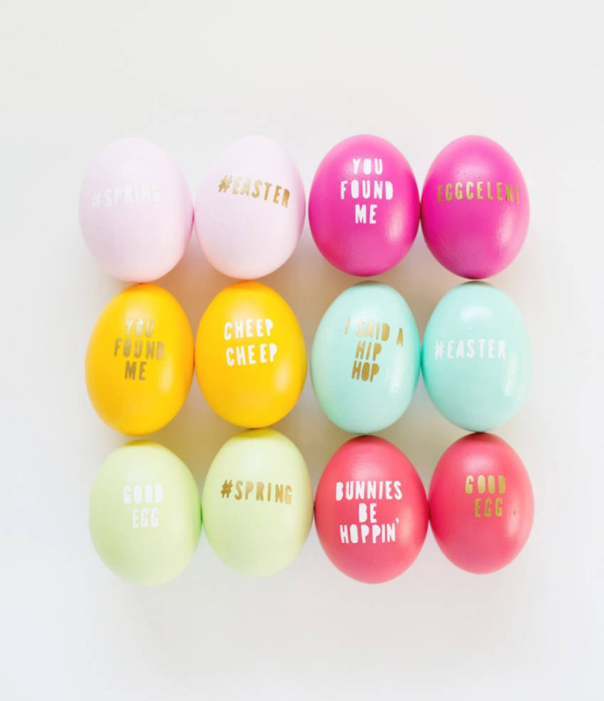 DIY Typography Easter Eggs