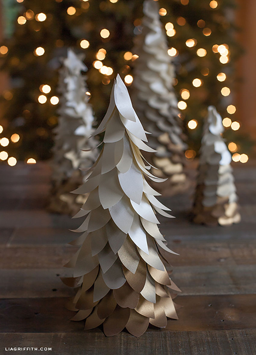 DIY Golden Ombré Christmas Tree