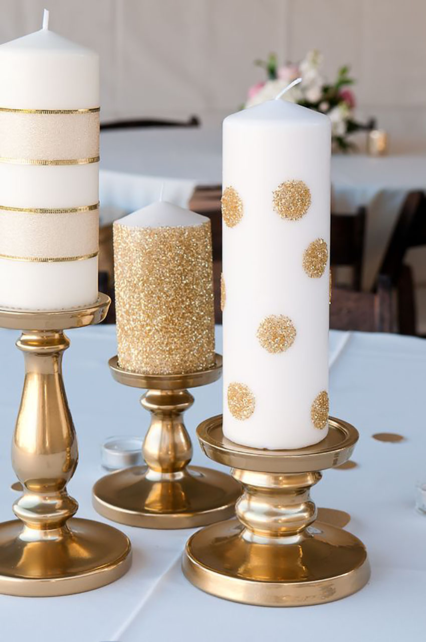 Golden Candle Holders