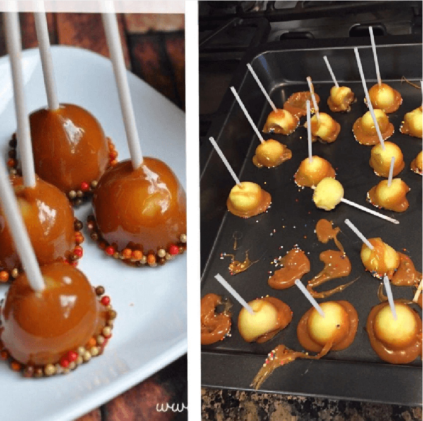 Caramel Apple Fail - 10 Most Hilarious Thanksgiving Food Fails