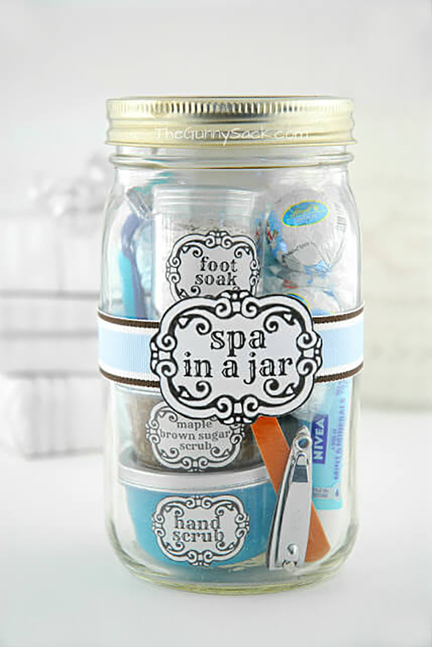 Spa in a Jar - Christmas Gifts Make Yourself