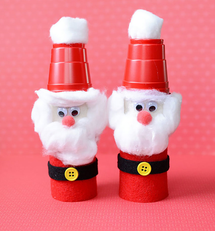 Toilet Paper Santa Christmas Holiday Crafts