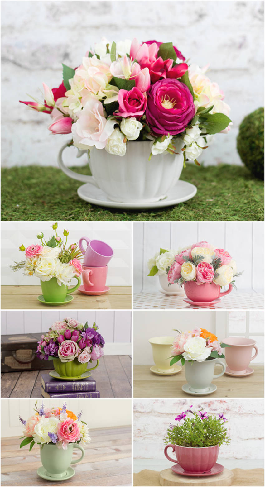 Floral teacup arrangements to show some love on Mother's Day!