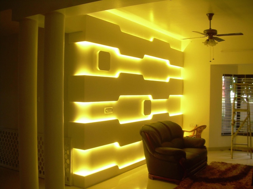 Fantastic LED display in a living room