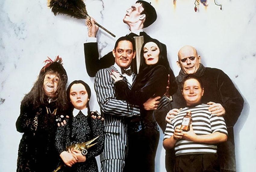 Addams Family is known by it's dark humor delivered in a light manner, pleasing both kids and adults.