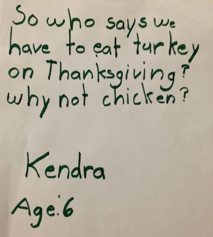 The 5 Funniest Thanksgiving Letters from Kids