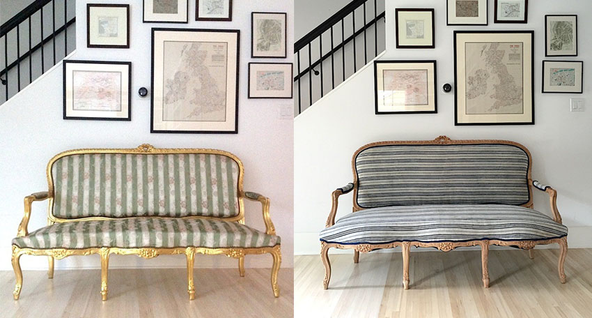 Vintage to modern upholstery project