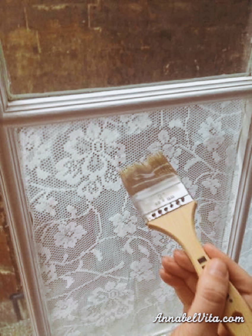 DIY Lace Covered Windows - Life Should Cost Less