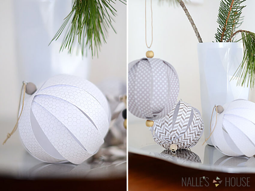 Scrapbook Paper Ornaments - Easy DIY Ornaments