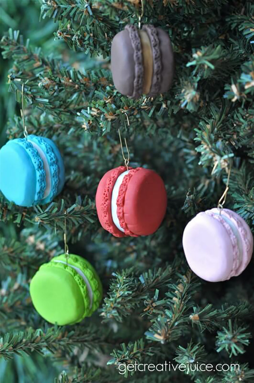 French Macaron Ornaments - Easy DIY Christmas Ornaments