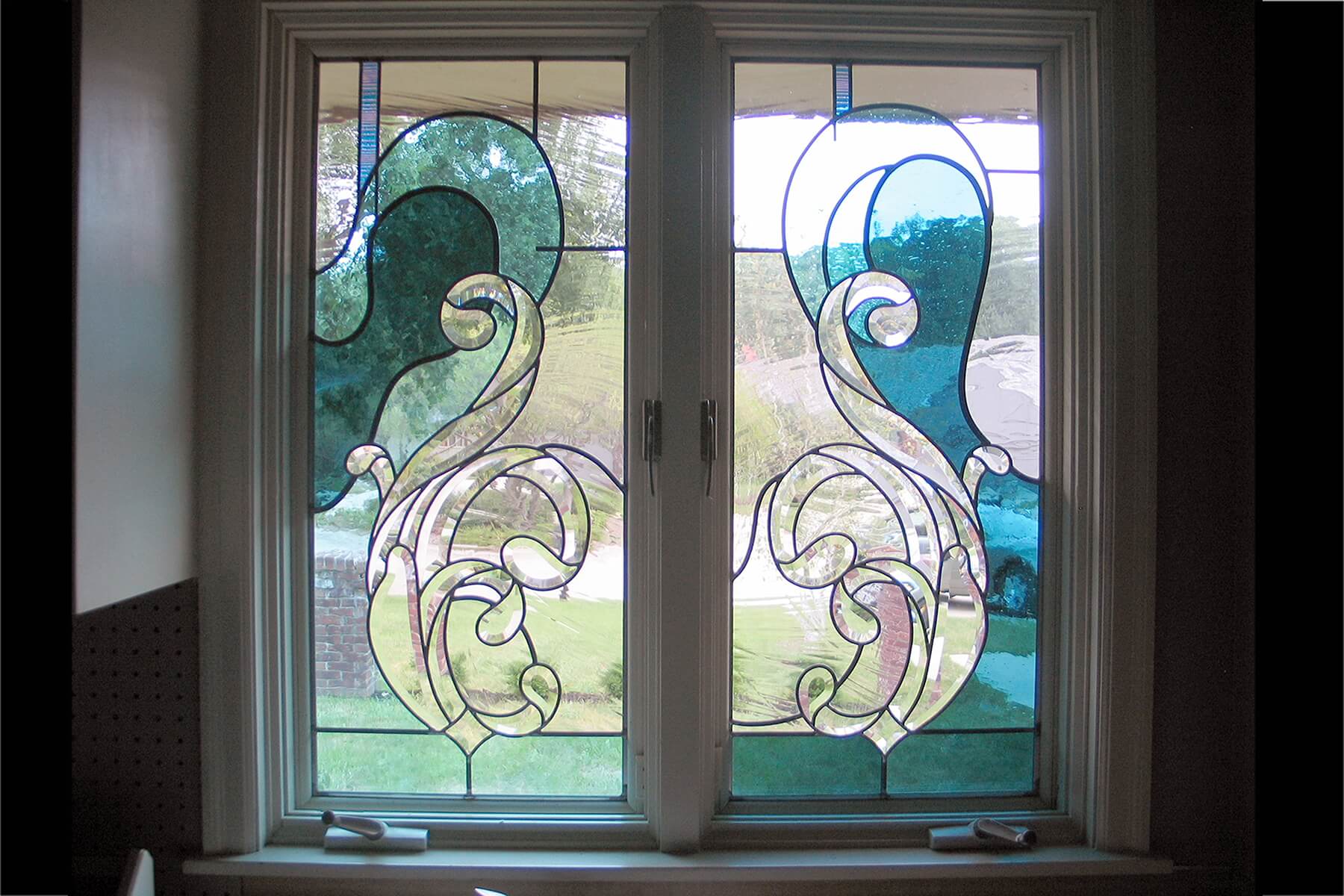 Incredible stained glass window treatments really make for a stunning display