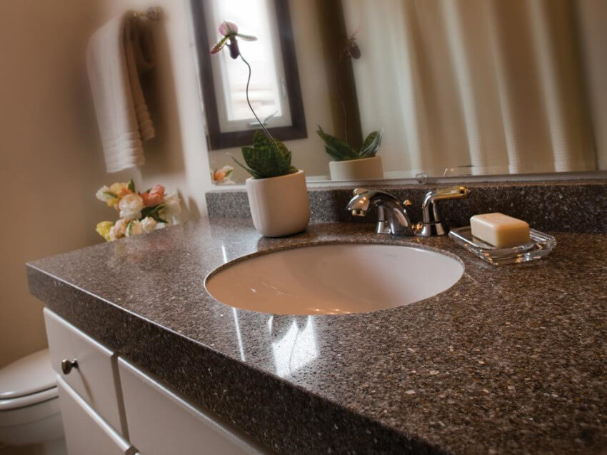 Engineered stone countertops don't need to be sealed at all!