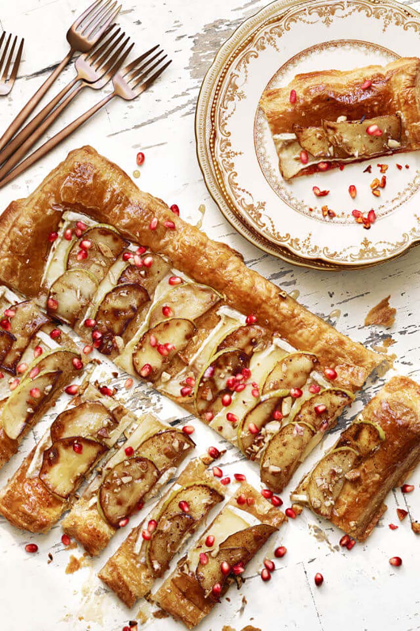 Brie and Apple Tart - Full Menu Guide to Christmas Eve Dinner