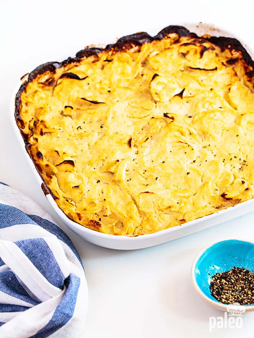 Creamy Paleo Parsnip Gratin - Christmas Eve Dinner Guide