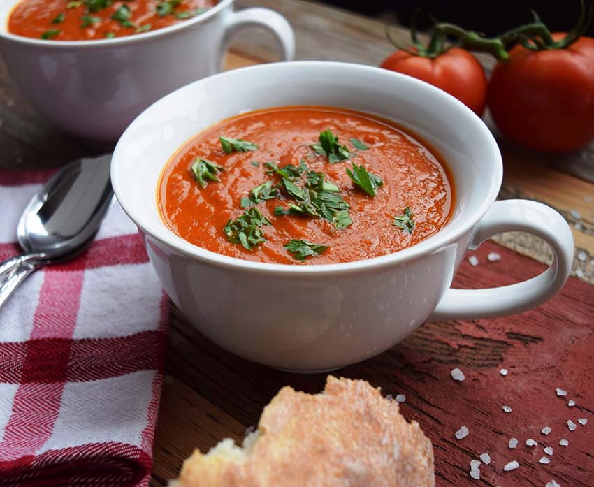 Roasted Red Pepper and Tomato Soup