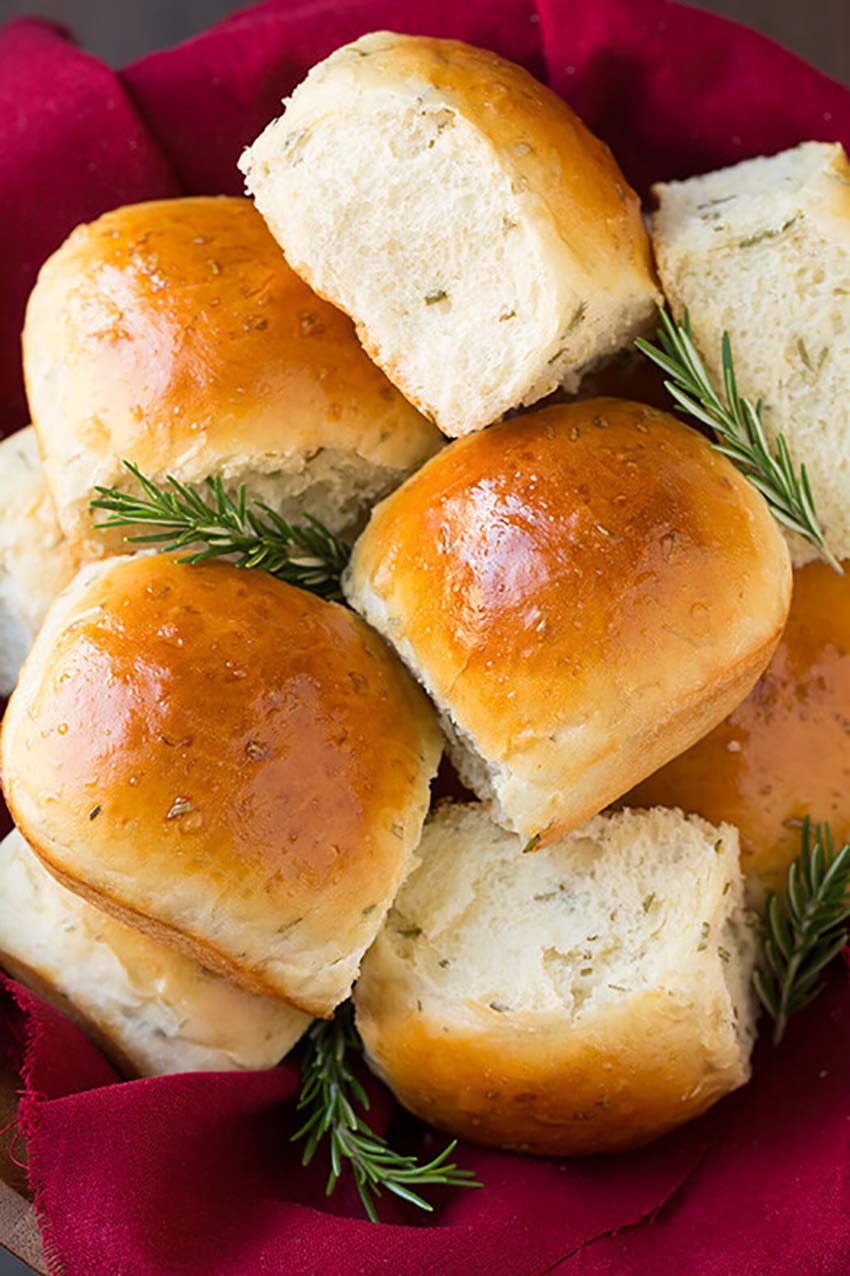 Rosemary Dinner Rolls - Christmas Eve Dinner