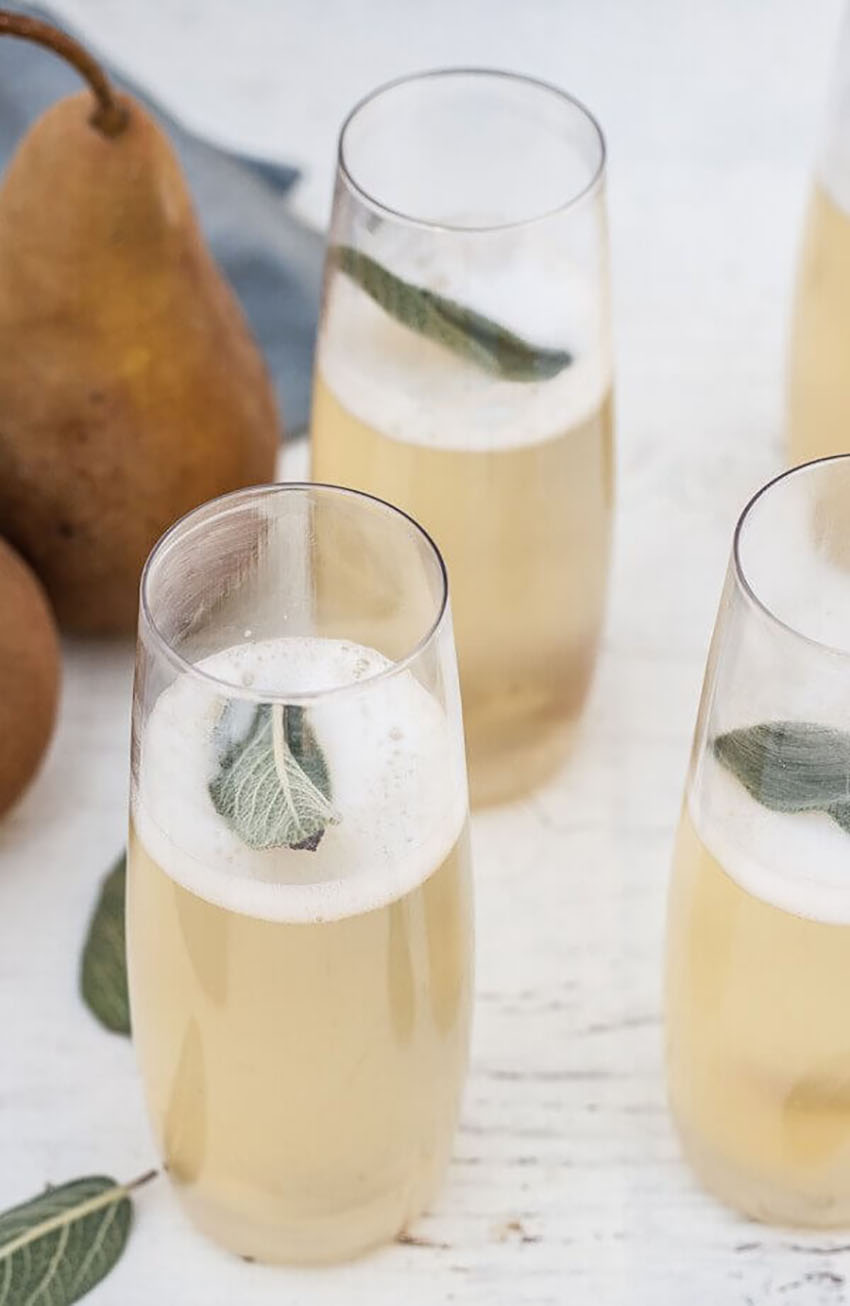 Ginger Pear Cocktails Thanksgiving