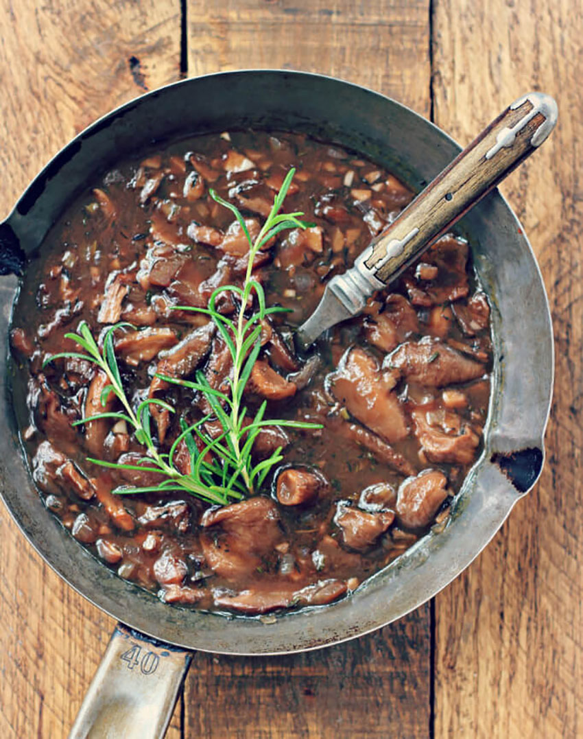 Vegan Wild Mushroom Gravy Thanksgiving