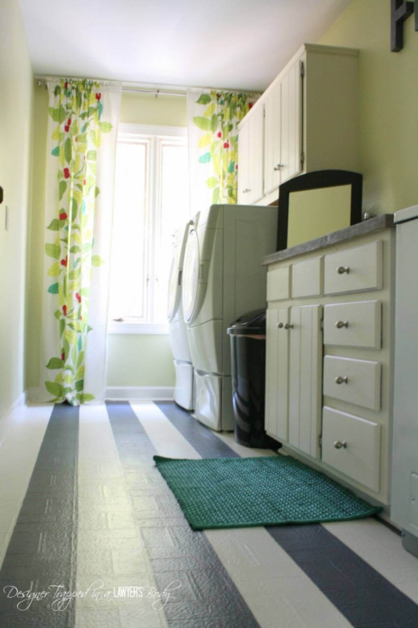 This laundry room is looking super joyful and stylish now!